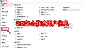 如何在WPS修改用户信息