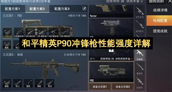 和平精英P90冲锋枪性能强度详解