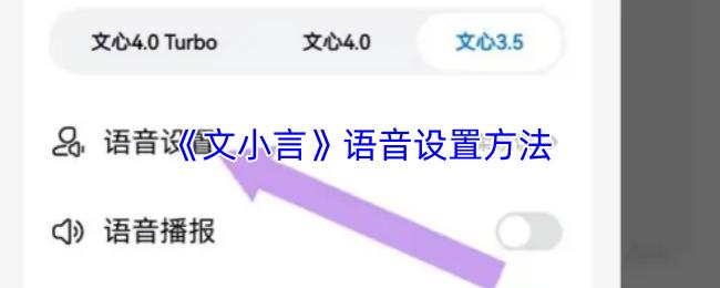 文小言 语音设置方法