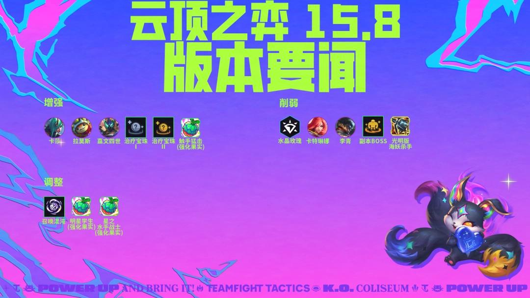 云顶之弈15.8回归赛季：隐秘海域调整一览