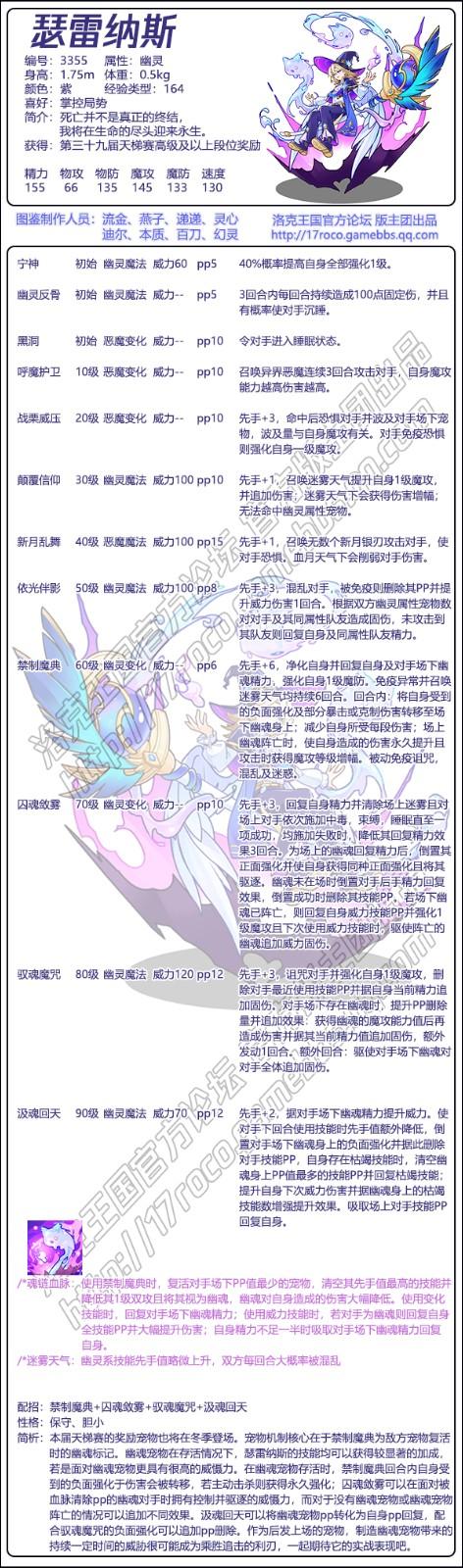 洛克王国瑟雷纳斯性格推荐