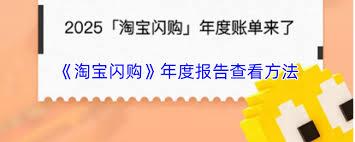 如何查看淘宝闪购年度报告