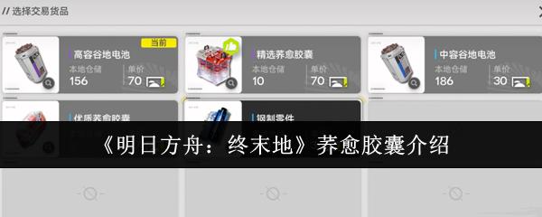 明日方舟：终末地 荞愈胶囊介绍