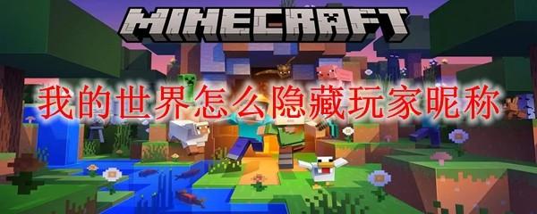 我的世界怎么隐藏玩家昵称
