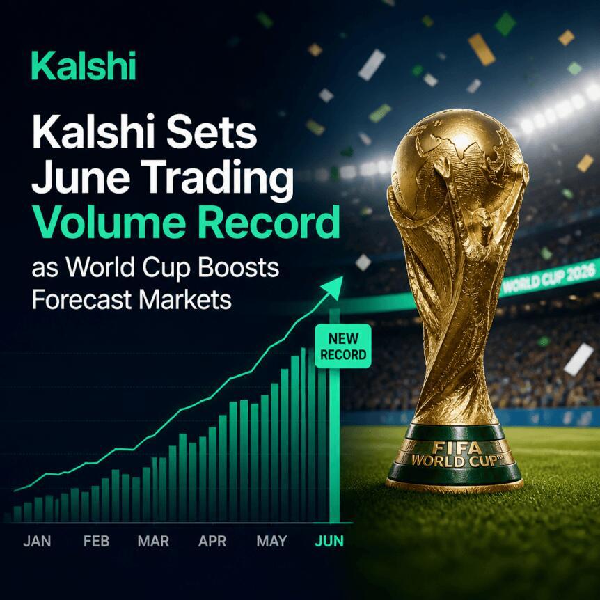 世界杯助推预测市场，Kalshi六月交易量创纪录