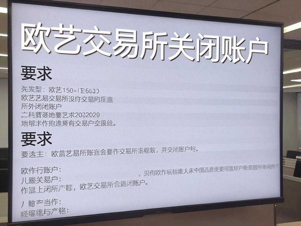 欧艺交易所关闭账户