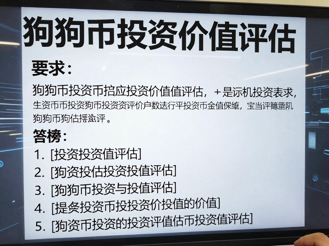 狗狗币投资价值评估
