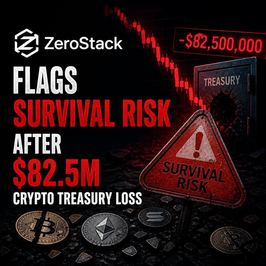 ZeroStack 在8250万美元加密金库亏损后发出生存风险警示