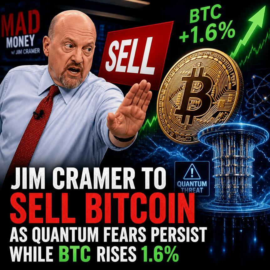 吉姆·克莱默因量子恐惧持续拟卖出比特币，BTC仍上涨1.6%