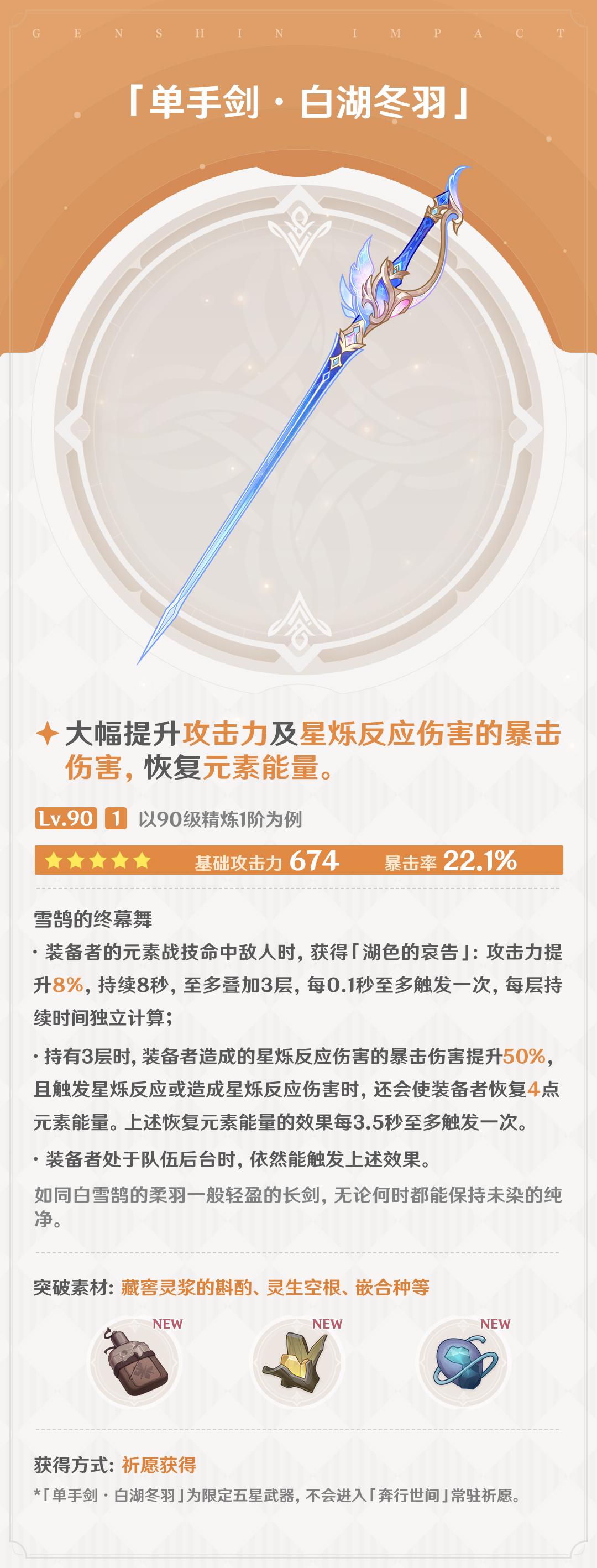 原神白湖冬羽属性效果一览