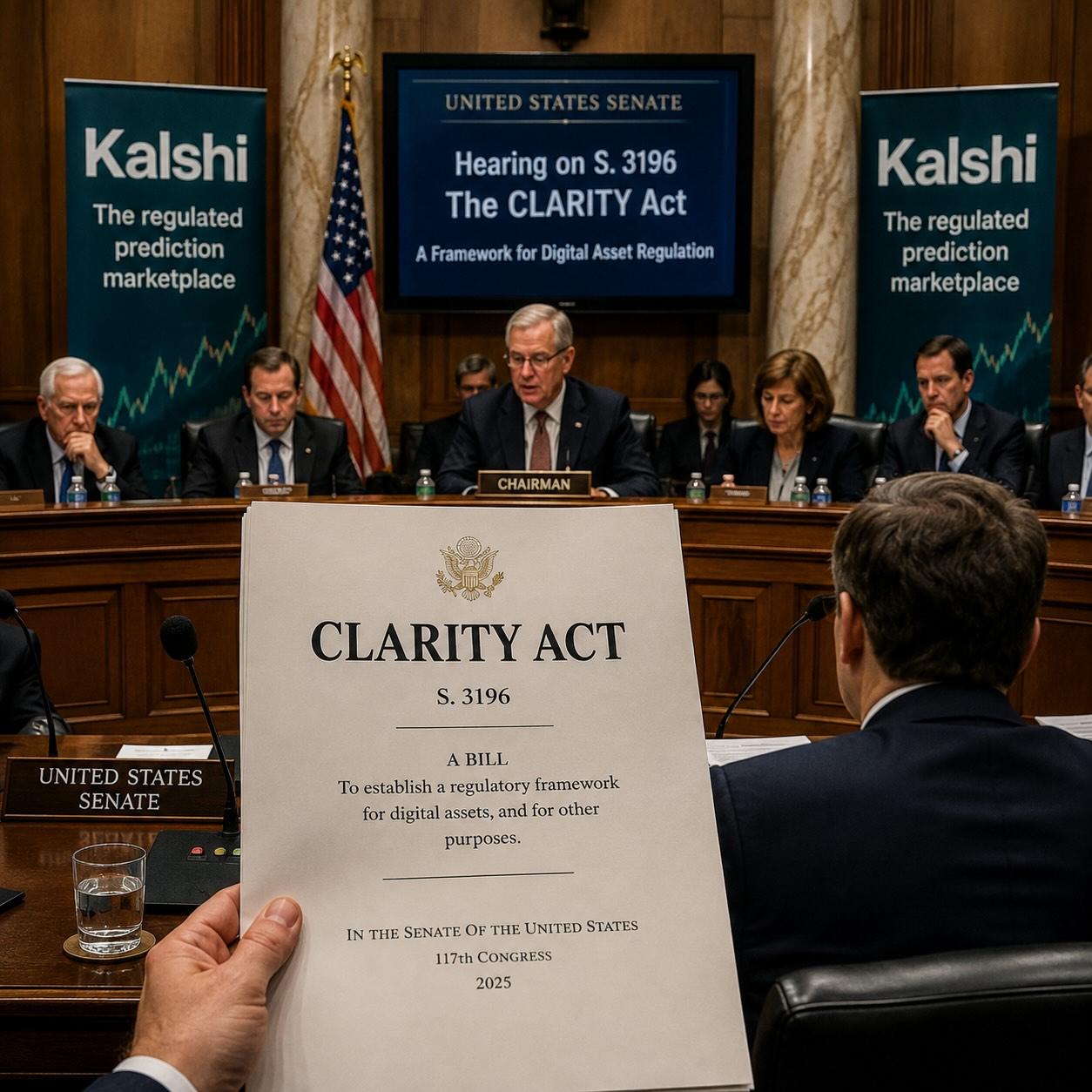 CLARITY法案最新消息：Kalshi预测其9月通过概率低于40%
